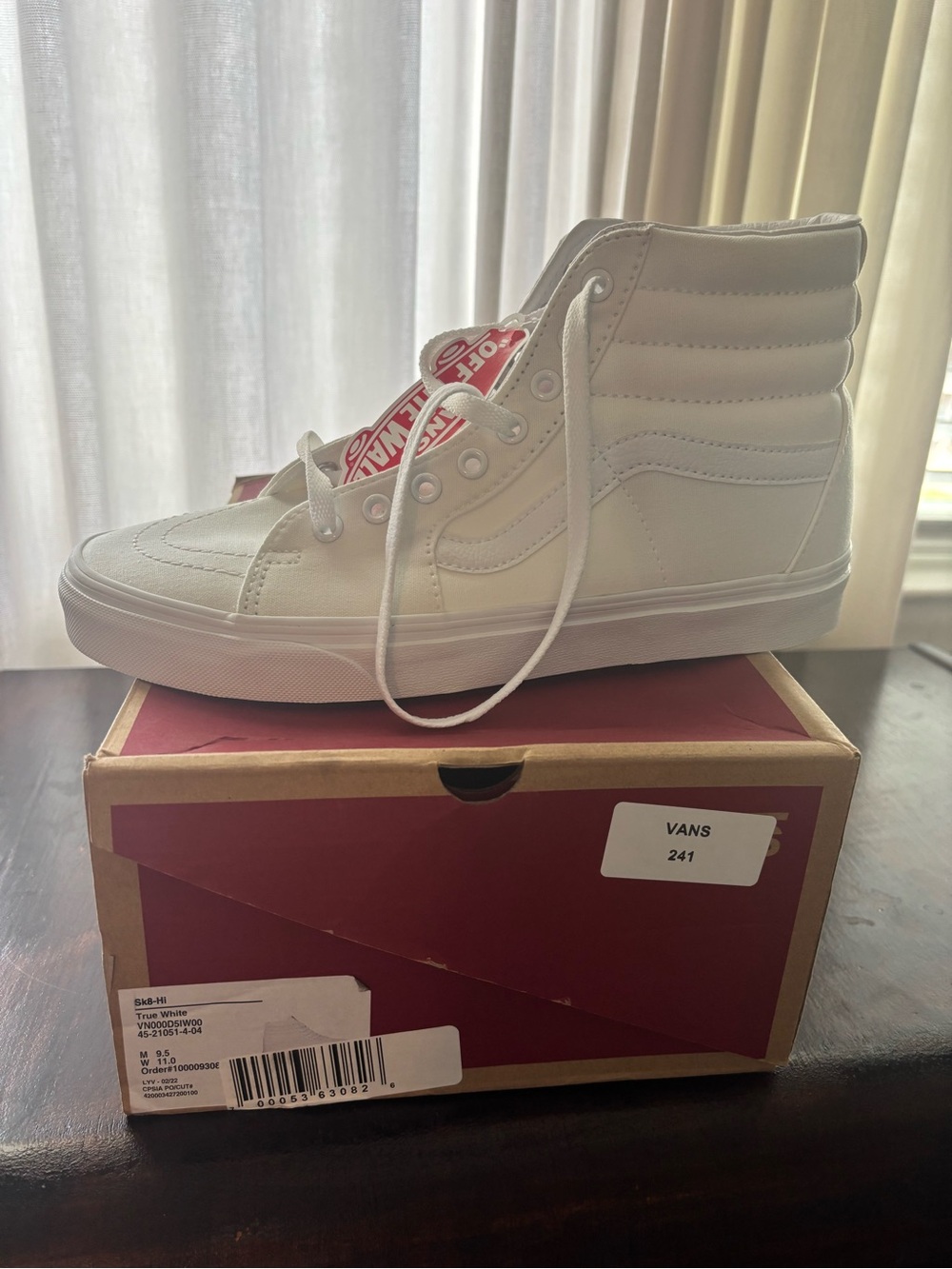 Vans White High-Top Sk8-Hi Sneakers
